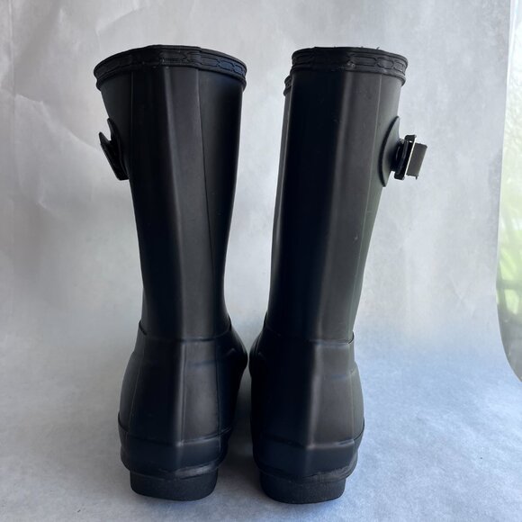 Women's Hunter Original Matte Black Mid Calf  Rain Boots Size 6 - Picture 3 of 7